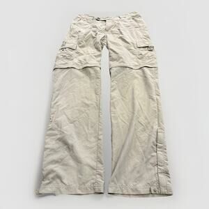 Columbia Titanium Womens Beige Convertible Zip Off Outdoor Pants Size 12 XL8408